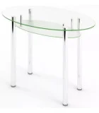 Glass dining table D-11-3 with tempered glass and chrome legs order